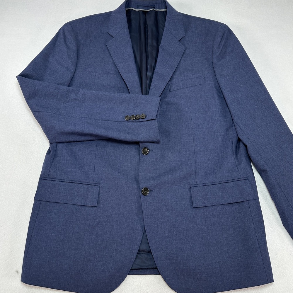 J.Crew Ludlow Blazer Mens 44R Blue Superfine Wool Slim Loro Piana Sport Coat